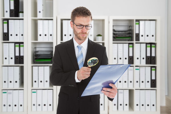 Businessman Looking At Document
