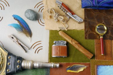 man retro vintage accessory concept clipart