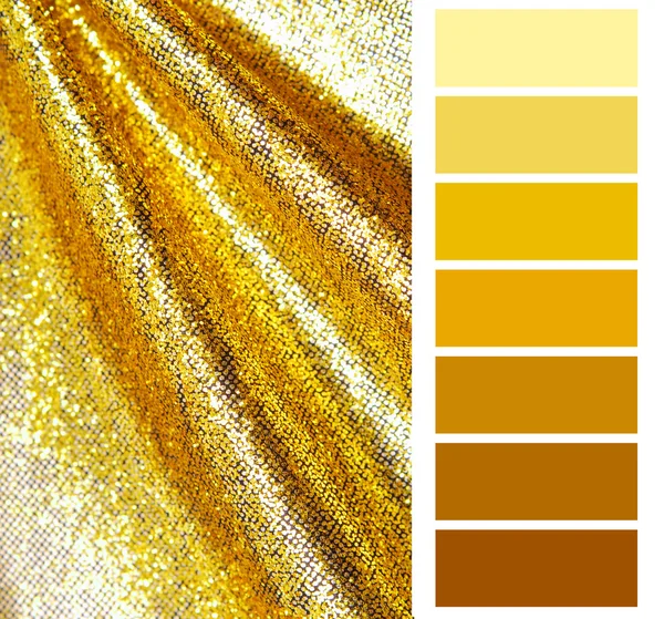 Selección carta de colores oro para interior — Foto de Stock