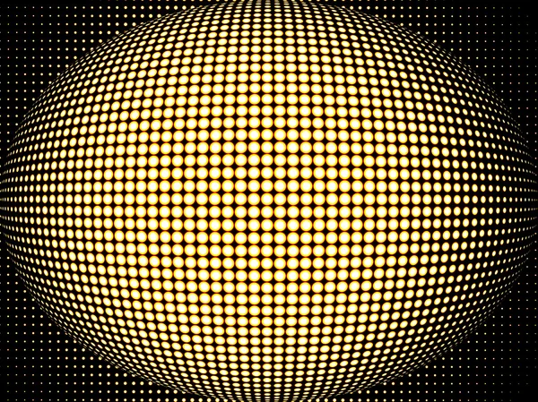 Spotted circles golden black background — Stock Photo, Image