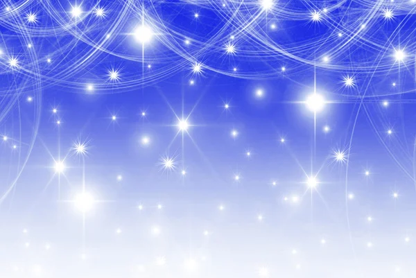 Smooth blue  with stars background — Stock Photo, Image