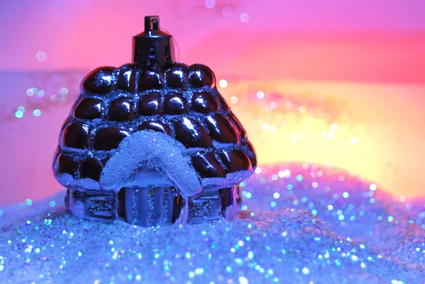 Vánoční dekoraci složení s glitrem — Stock fotografie