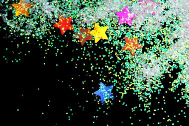 Yıldız ile parlak siyah