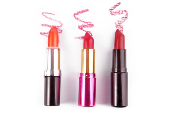 Lipsticks isolated on white — Stock Photo, Image