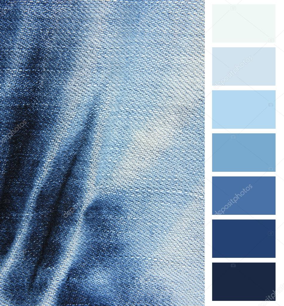 Blue denim jeans  color complimentary chart
