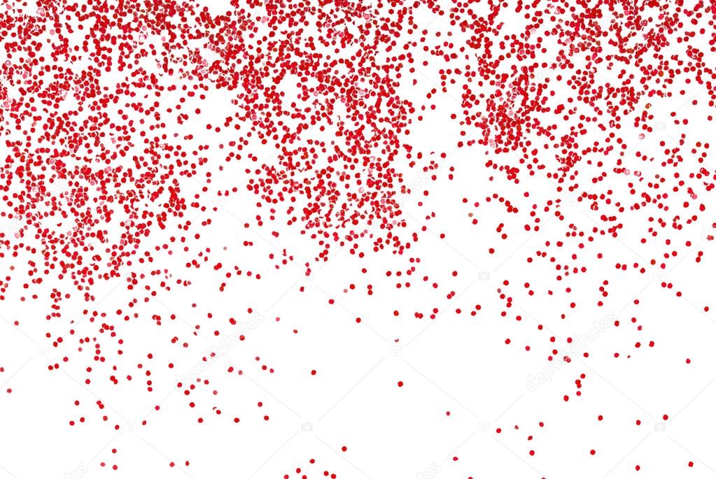 Red glitter sparkle on white background — Stock Photo © severija 60723417