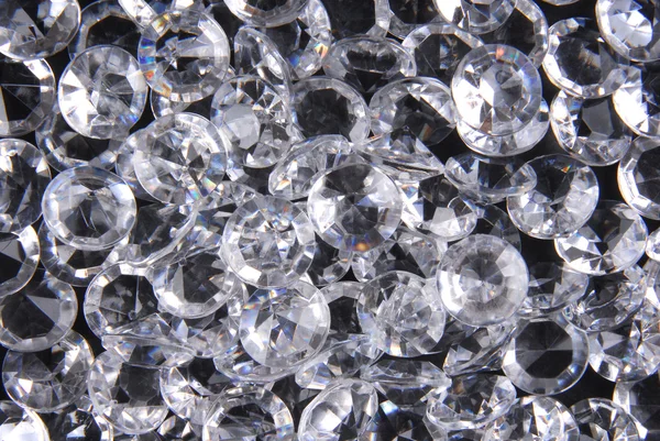 Close up of the diamonds on black background — Stock Photo, Image