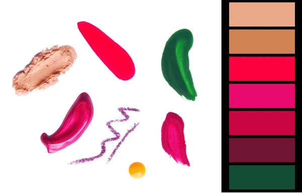 Makeup strokes color complimentary chart — Stock Photo, Image