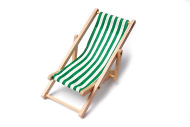 plaj sandalye üzerinde beyaz izole