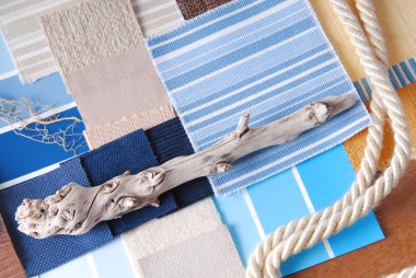 Deniz konsept tarzı iç renk tasarım seçimi