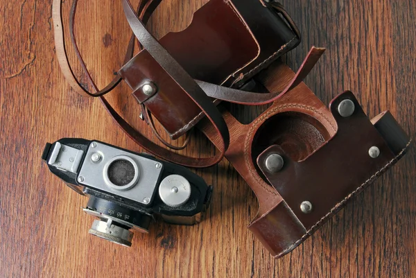 Close up of the old photo camera — Stock Photo, Image