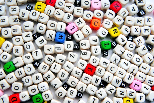 Closeup of the various letters — Stock Photo, Image