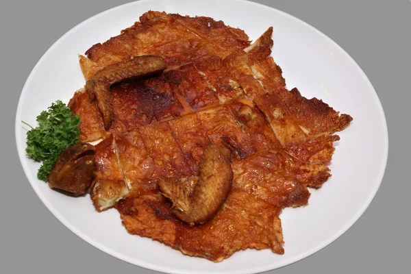 Pollo disossato con pelle croccante — Foto Stock
