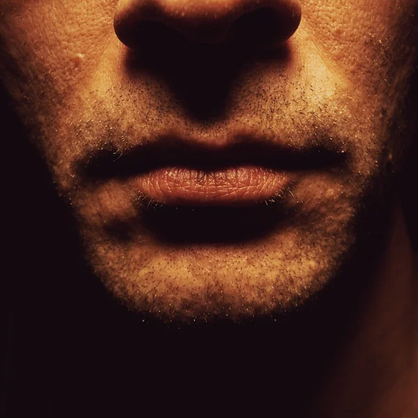 La bouche d'un homme — Photo