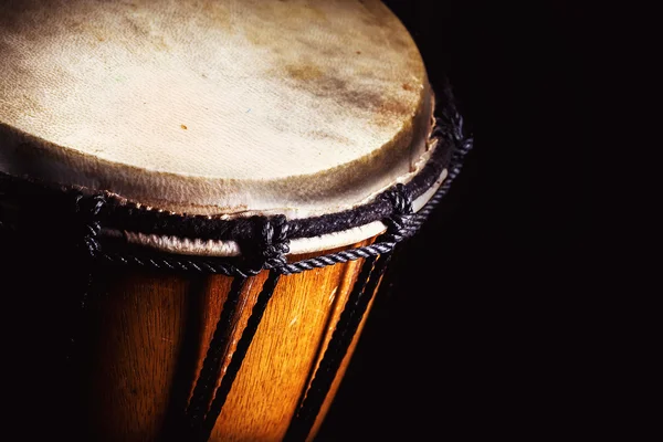 Detalhes de madeira de Djembe — Fotografia de Stock