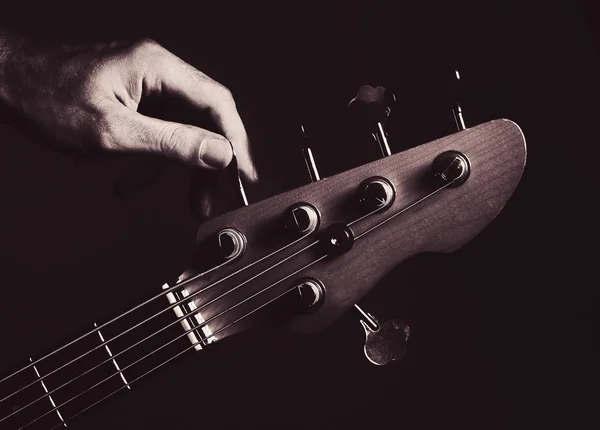 Fünf Saiten Bassgitarre — Stockfoto