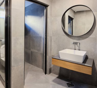 Modern bir tuvalet tasarımı.. 