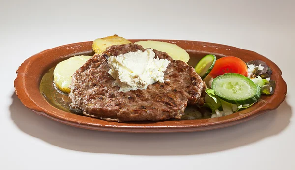 Burger on Plate — Stock Photo, Image