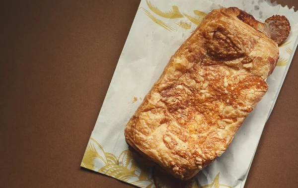 Croissant con jamón vista real —  Fotos de Stock