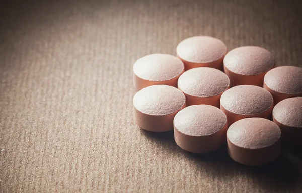 Gruppe von rosa Tabletten — Stockfoto