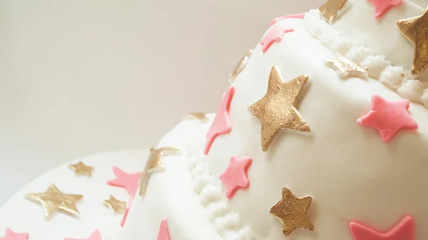 Γενέθλια τούρτα λεπτομέρειες — Φωτογραφία Αρχείου