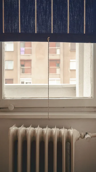 Old Radiator and Window — Stock Photo, Image