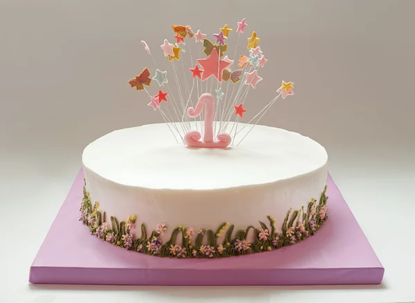 Gâteau pour le premier anniversaire — Photo