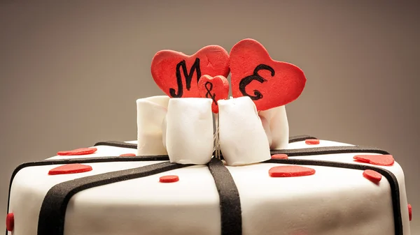 Decoration of an Anniversary Cake — Stock Photo, Image