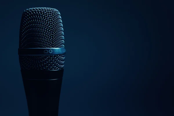 Detalhes modernos do microfone — Fotografia de Stock