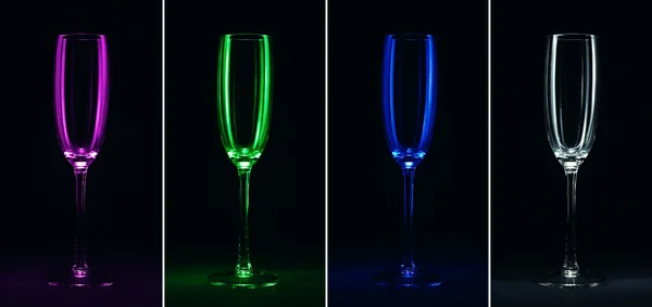 Um copo em cores diferentes — Fotografia de Stock