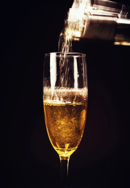 Pouring Spirit Drink to Glass — Stockfoto