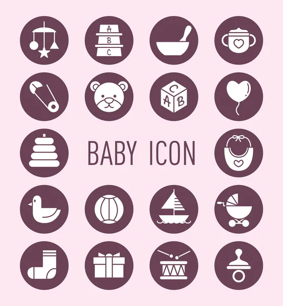 Aantal baby pictogram — Stockvector