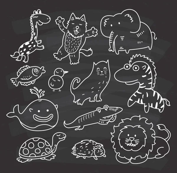 Tecknade djur bakgrund — Stock vektor