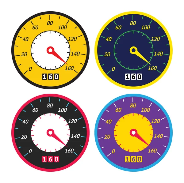 Set of car speedometer templates — Stock Vector