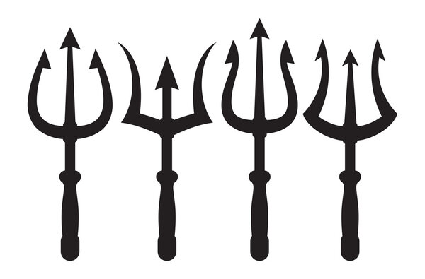 set of trident icons