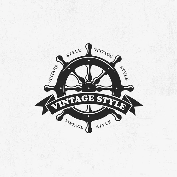 Volante logo vintage — Vettoriale Stock