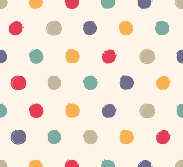 Grunge polka dot pattern — Stock Vector