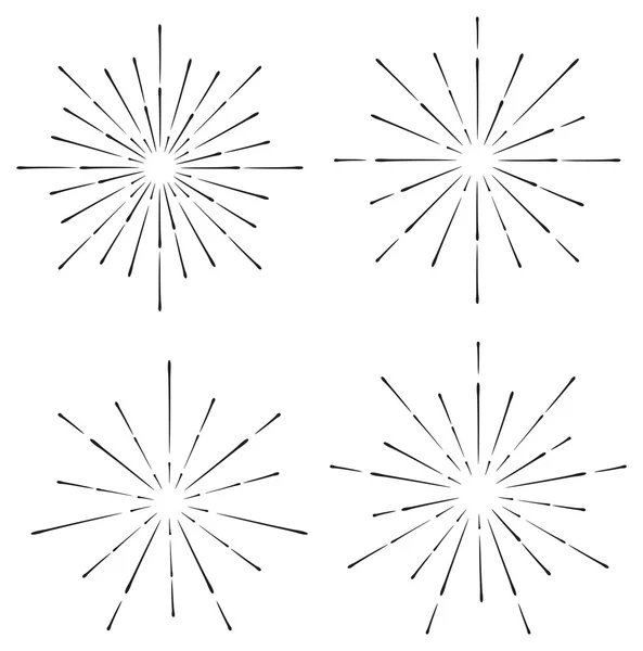 Conjunto de elementos de explosión de línea — Archivo Imágenes Vectoriales