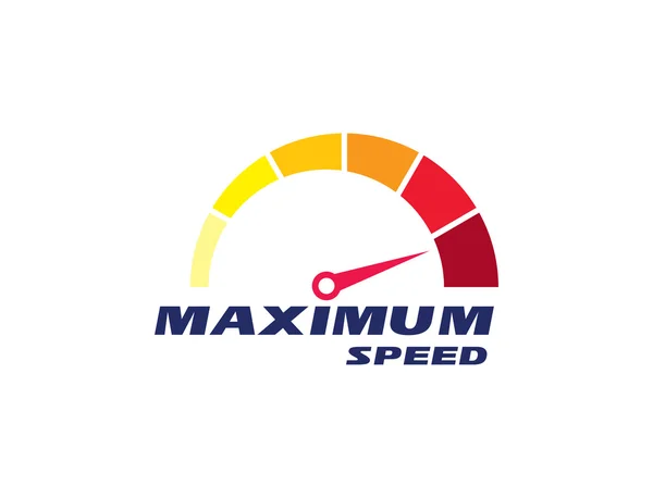 Maximum speed logo icon — Stock Vector