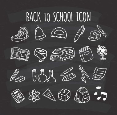 Okul, eğitim Icons Set