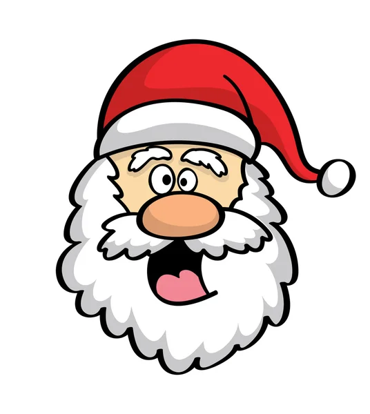 Cartoon santa huvud — Stock vektor