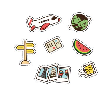 Yaz ve seyahat temalı şirin yama