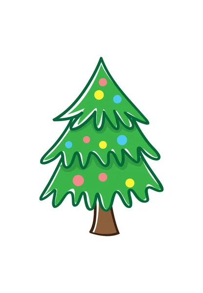 Dekorovaný vánoční stromek — Stockový vektor