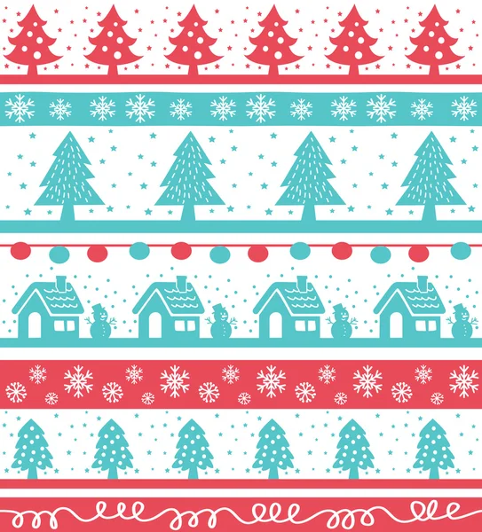 Navidad vacaciones fondo sin costuras — Vector de stock