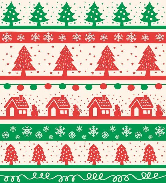 Navidad vacaciones fondo sin costuras — Vector de stock