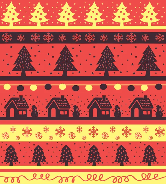 Navidad vacaciones fondo sin costuras — Vector de stock