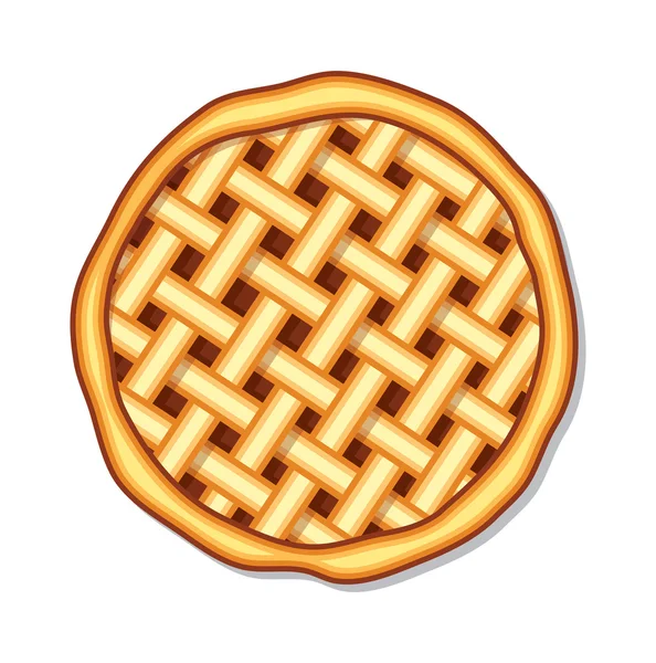 Tarte aux pommes isolée — Image vectorielle