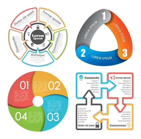 Infográficos de conceito de negócio — Vetor de Stock