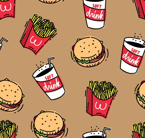 Fast food  background — Stock Vector