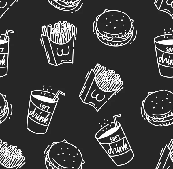 Fast Food Hintergrund — Stockvektor